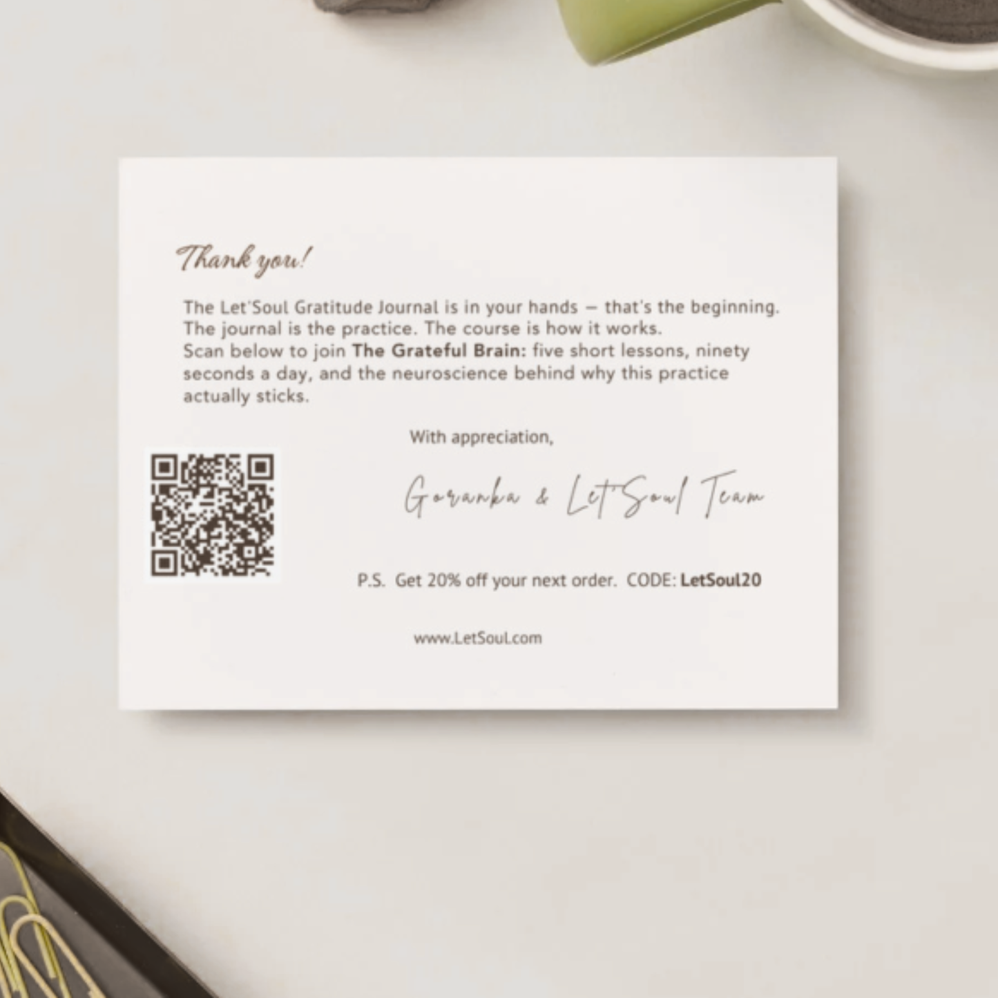 The LetSoul Gratitude Journal — Come Home to Yourself