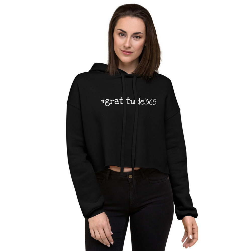 Women's #gratitude365 Crop Hoodie - Let'Soul