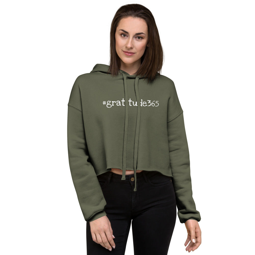 Women's #gratitude365 Crop Hoodie - Let'Soul