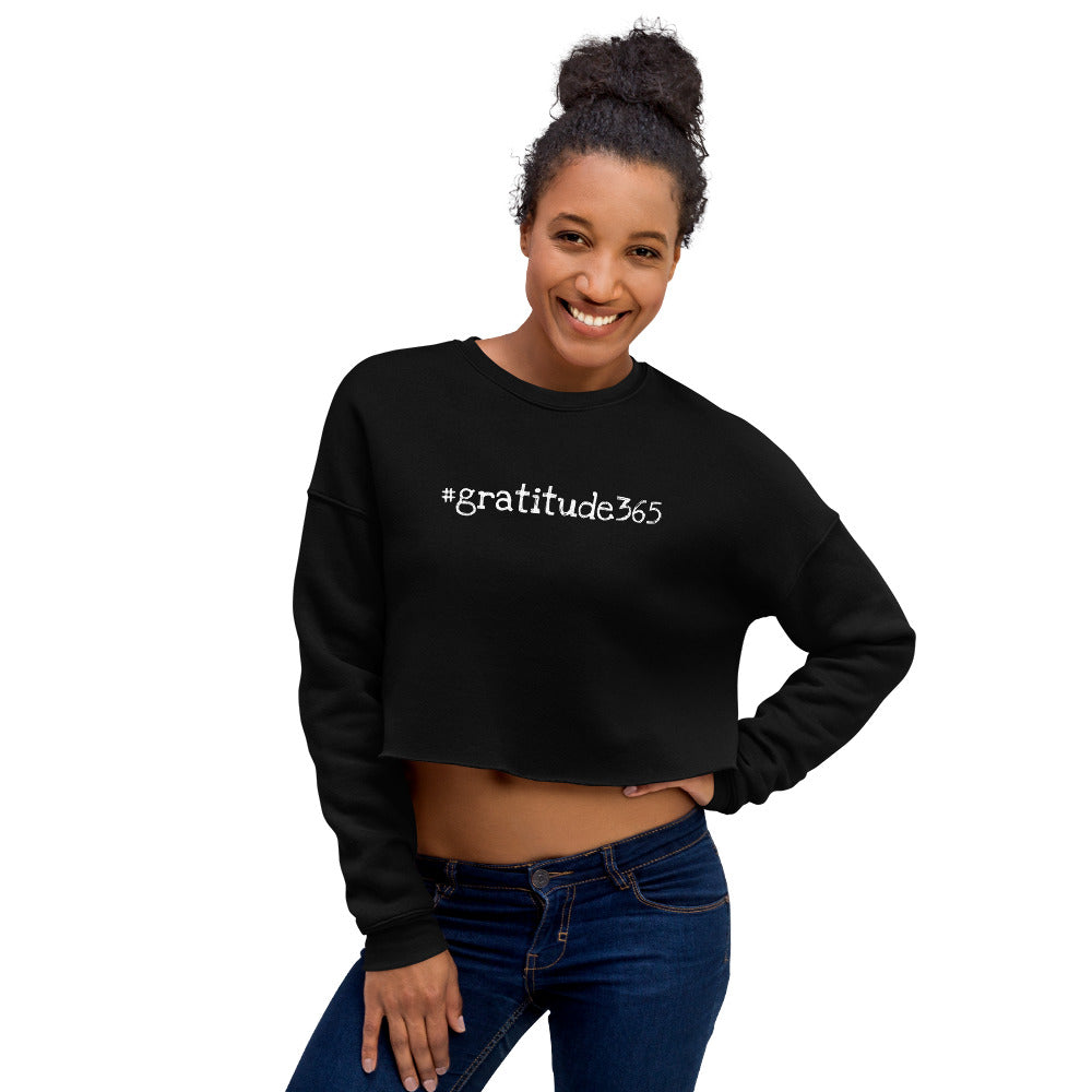 Women's #gratitude365 Crop Sweatshirt - Let'Soul