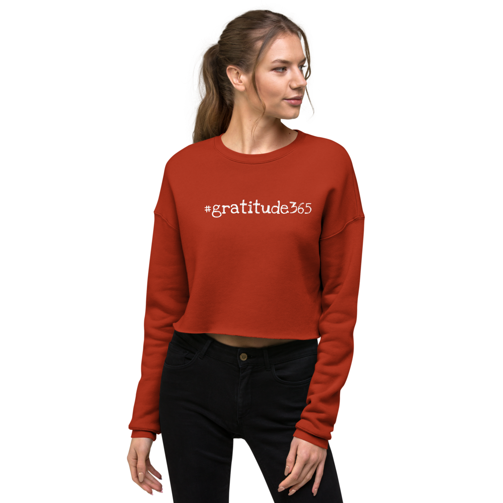 Women's #gratitude365 Crop Sweatshirt - Let'Soul