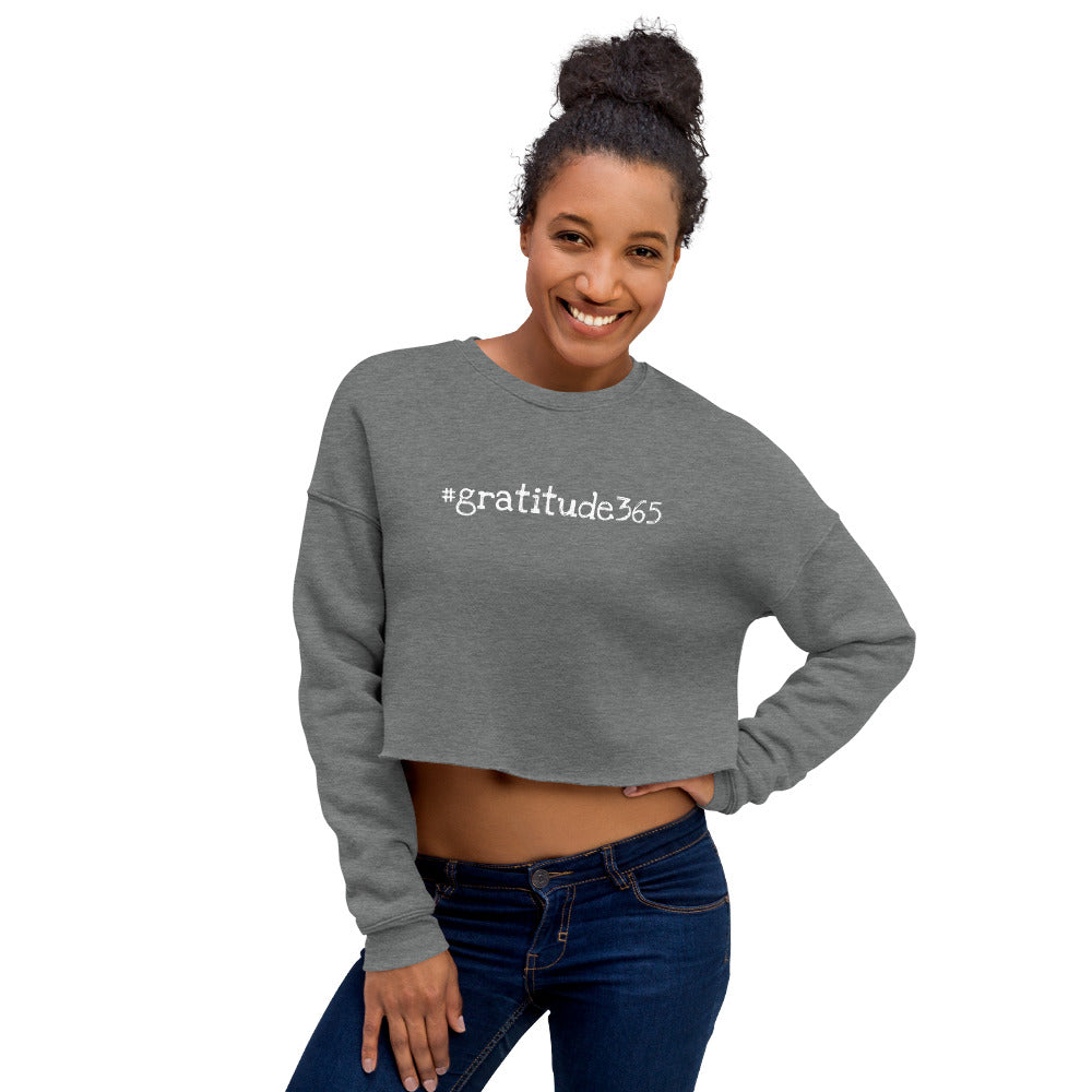 Women's #gratitude365 Crop Sweatshirt - Let'Soul