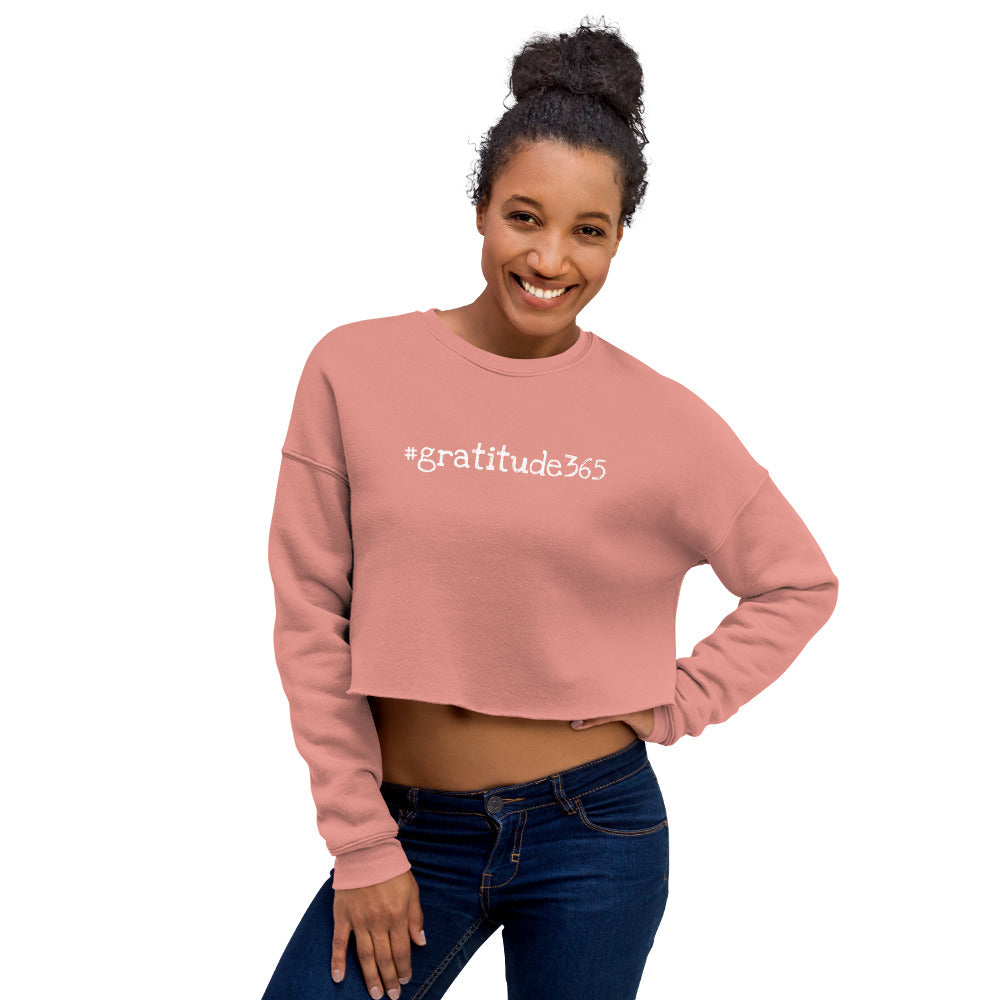 Women's #gratitude365 Crop Sweatshirt - Let'Soul