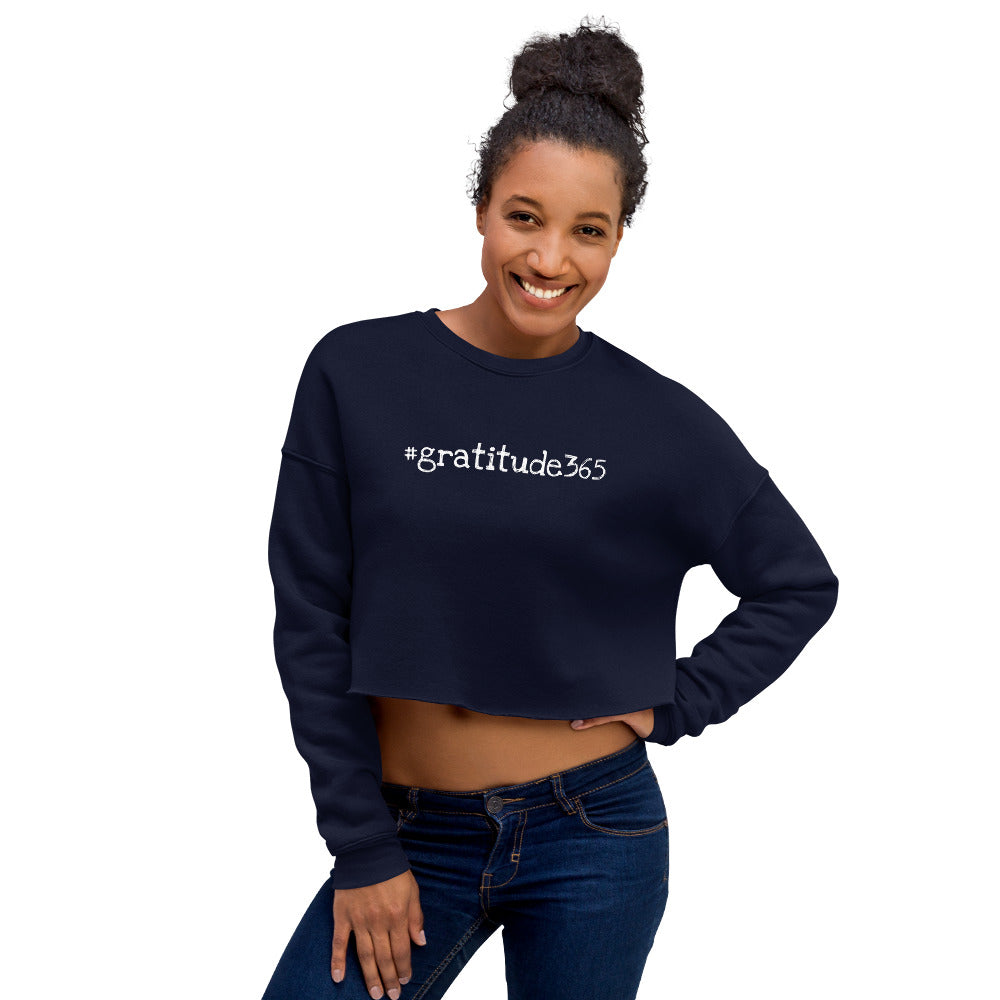 Women's #gratitude365 Crop Sweatshirt - Let'Soul
