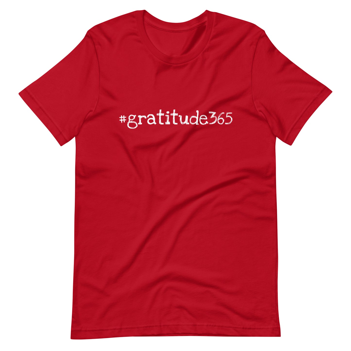 #gratitude365 women's shirt in red